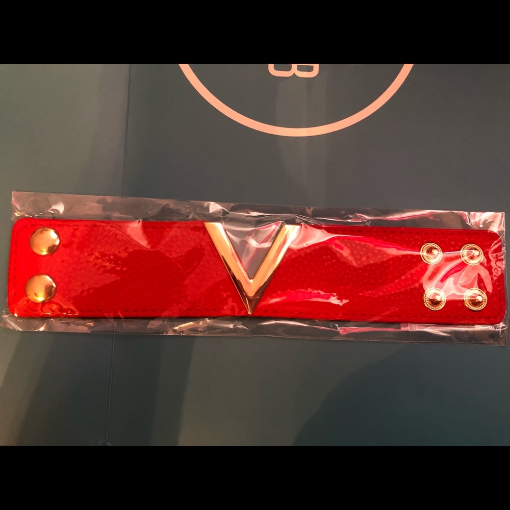 Red leather bracelet